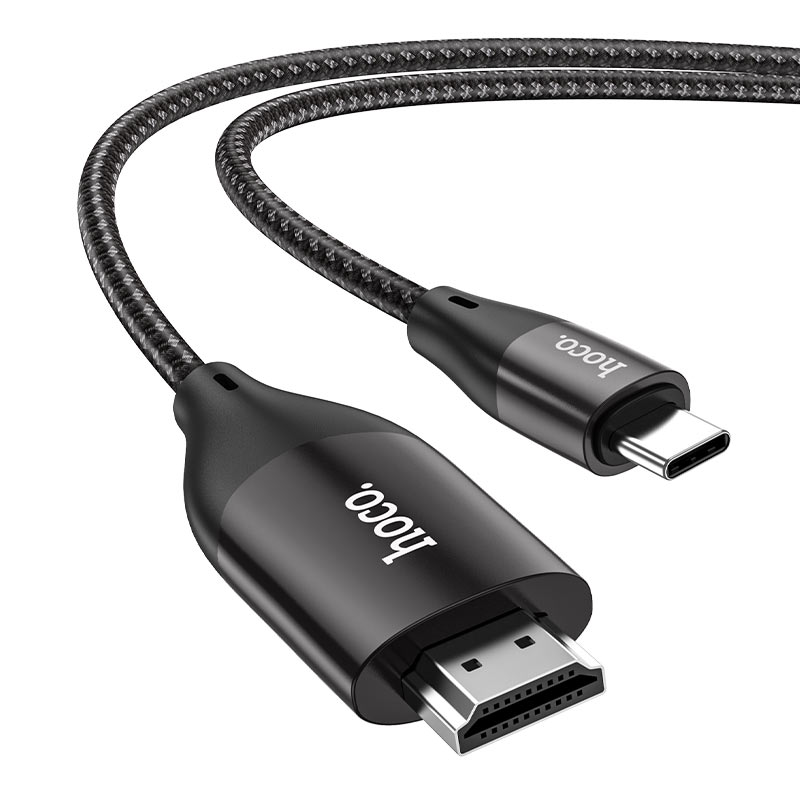 Hoco UA16 Type-C to HDTV HD on-screen cable 2M - Metal Gray - Saif Al Najmi Kw